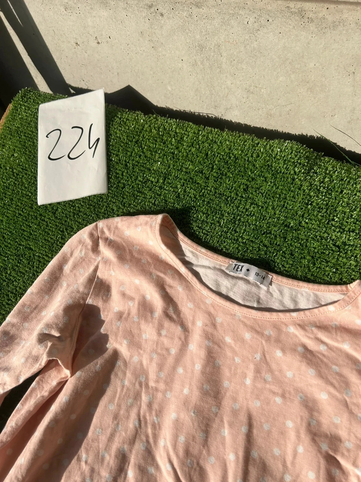 Pink TEX patterned sweatshirt in white – photo 5